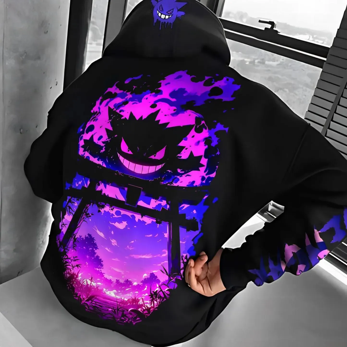 Pokémon Unisex Anime Gengar Hoodie