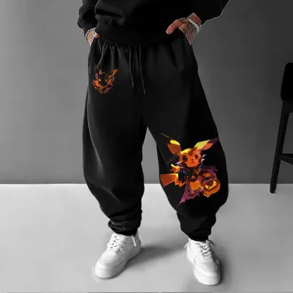 Pokémon Unisex Anime Pattern Halloween Mimikyu Pants