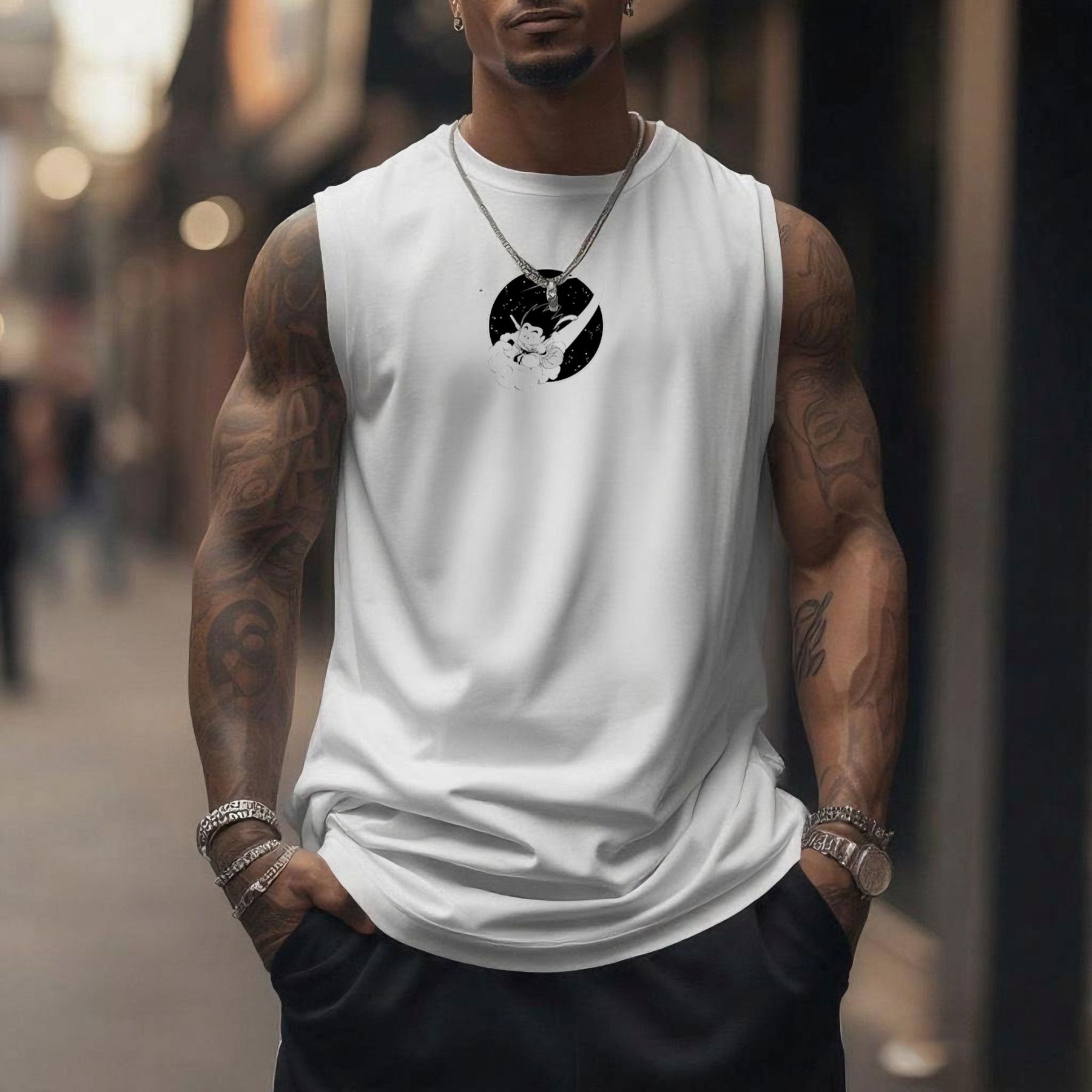 Unisex Anime Sleeveless Tank Top