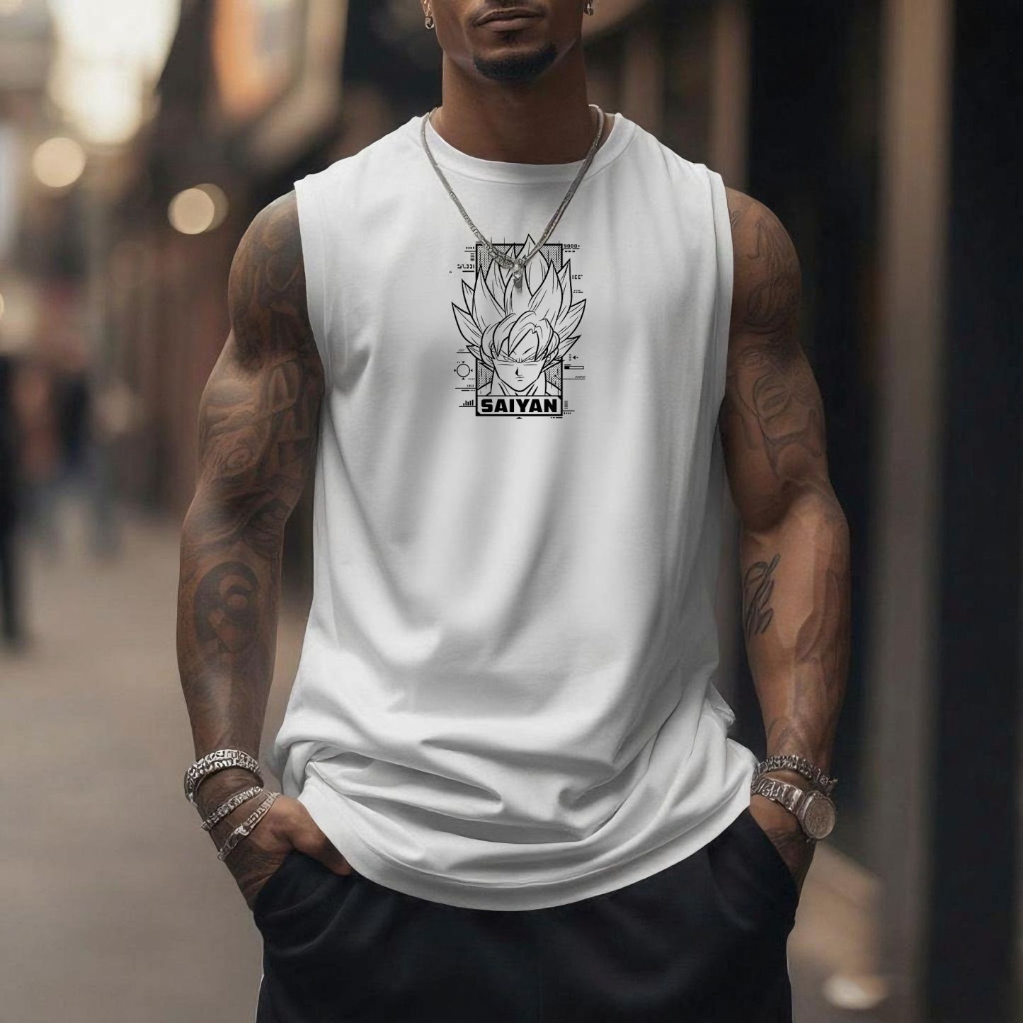 Unisex Anime Sleeveless Tank Top