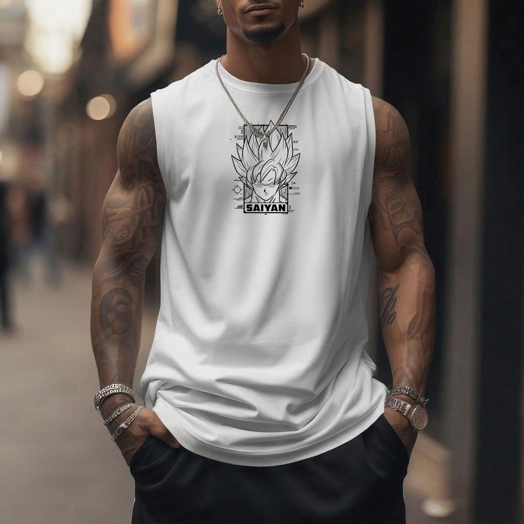 Unisex Anime Sleeveless Tank Top