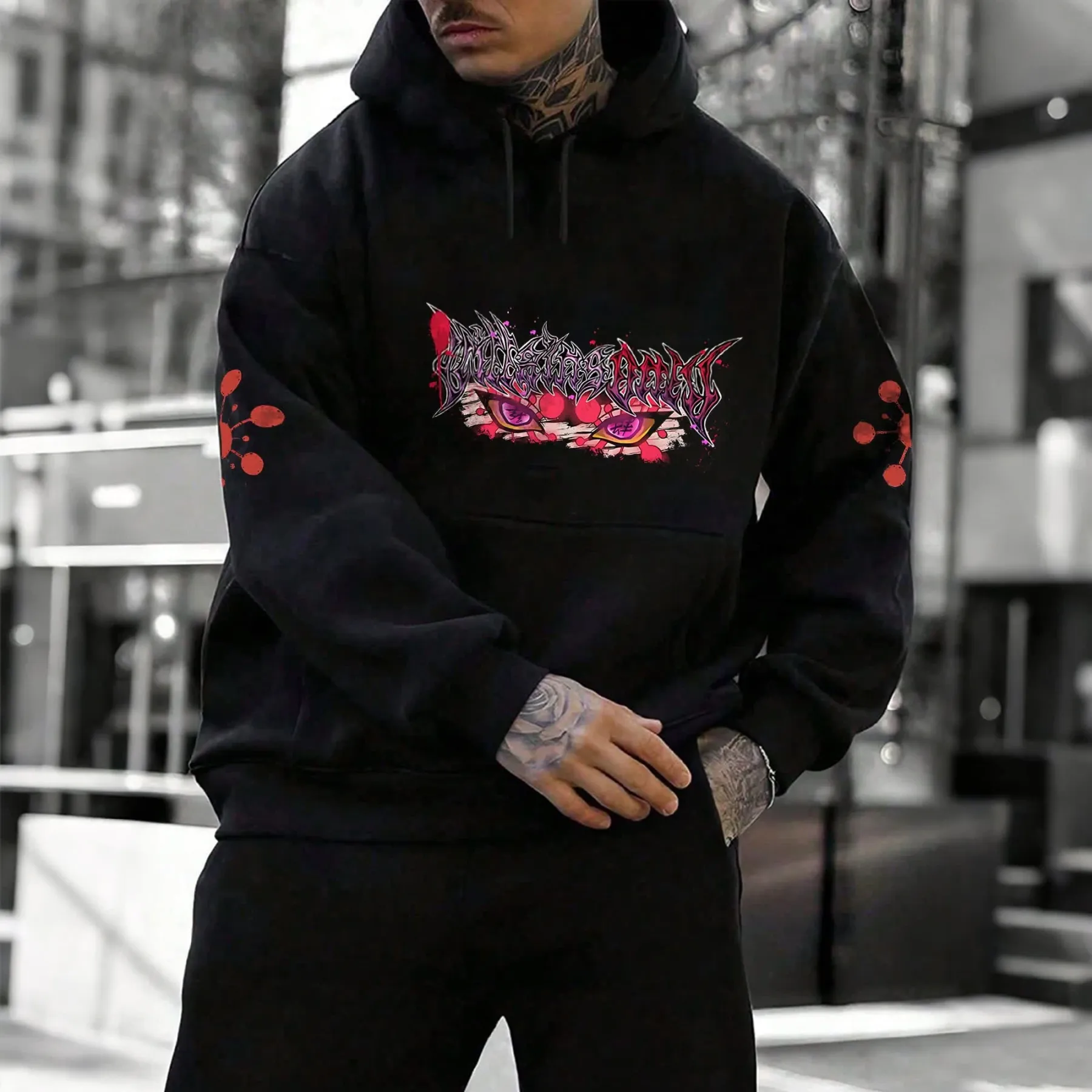 Unisex Anime Graphic Streetwear Vintage Hoodie