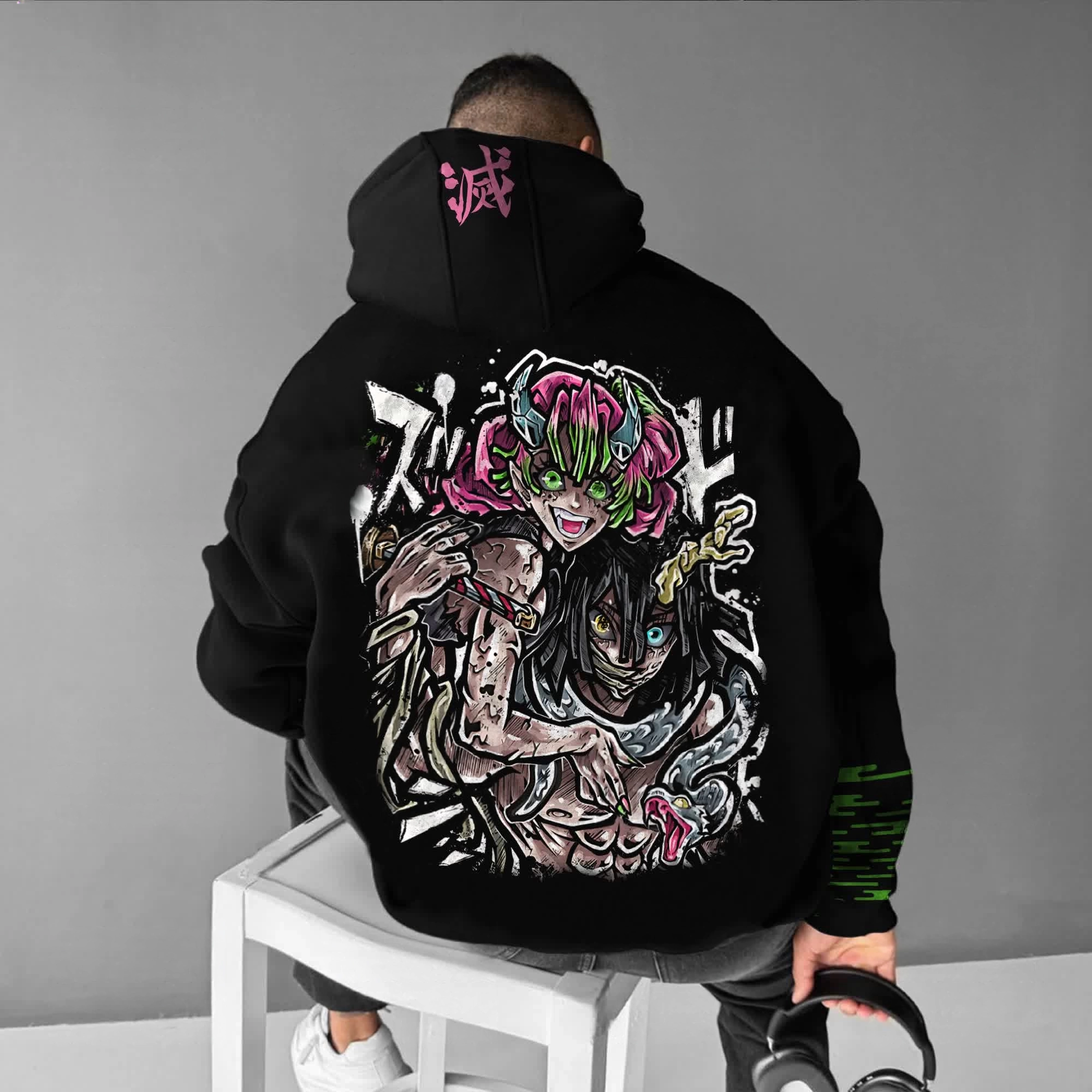 Unisex Anime Graphic Streetwear Vintage Hoodie