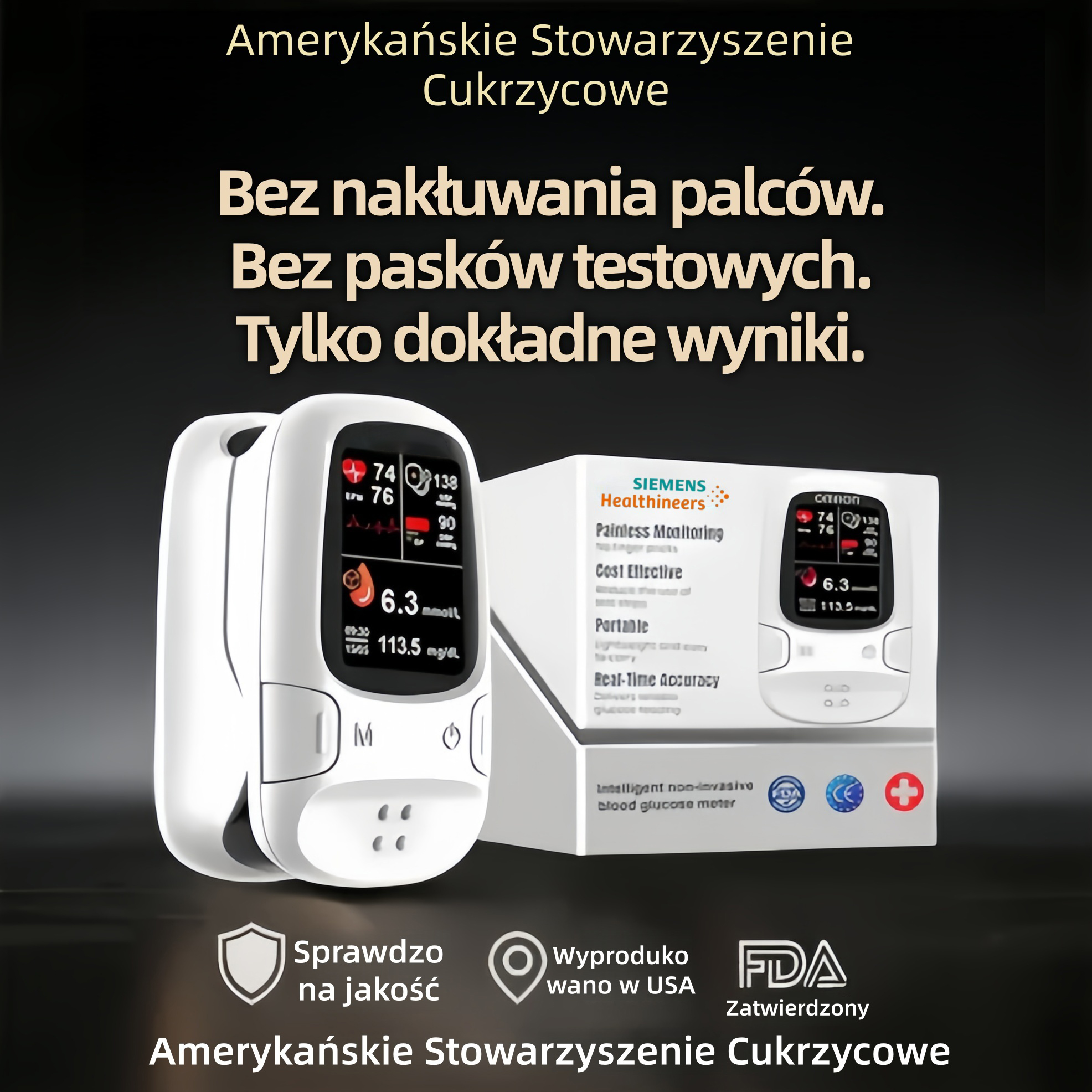 Siemens Healthineers wprowadza na rynek nowy, nieinwazyjny, inteligentny glukometr 🔥Wyprodukowano w USA🔥