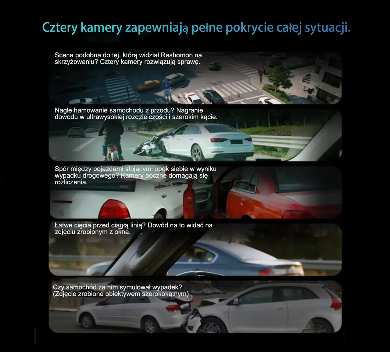 Kamera samochodowa Garmin G980 AI sterowana głosem z czterema kamerami, panoramicznym widokiem 360°, noktowizorem 4K Ultra HD i śledzeniem GPS