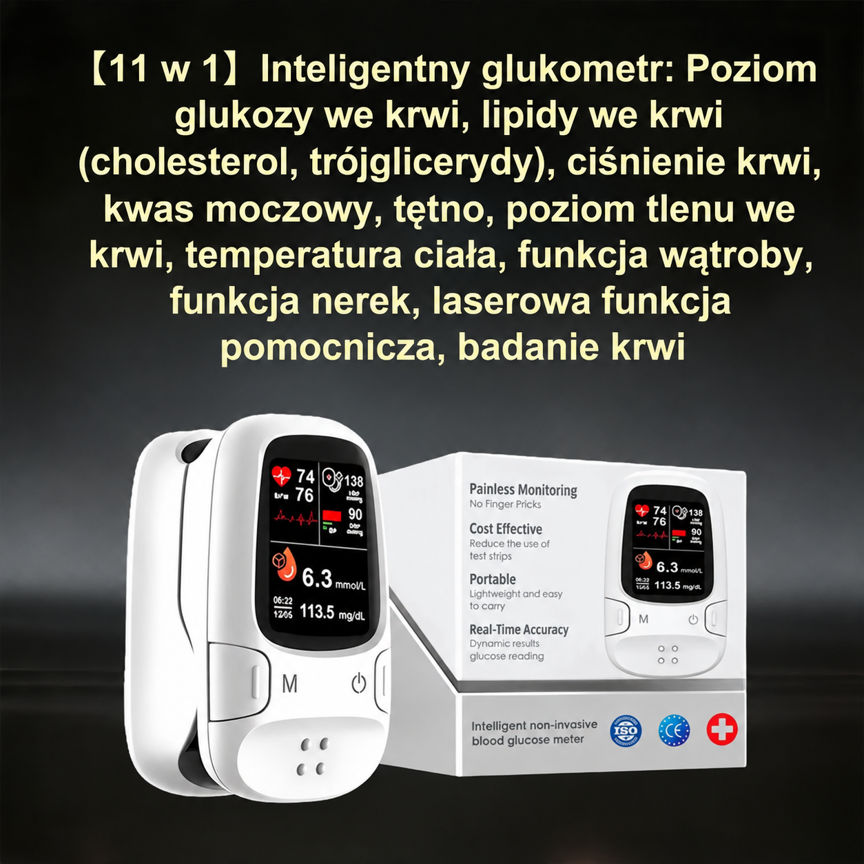 🔥 Promocja Black Friday! ✅ Omron™ prezentuje nowo wprowadzony na rynek nieinwazyjny inteligentny glukometr 🔥Wyprodukowano w USA🔥