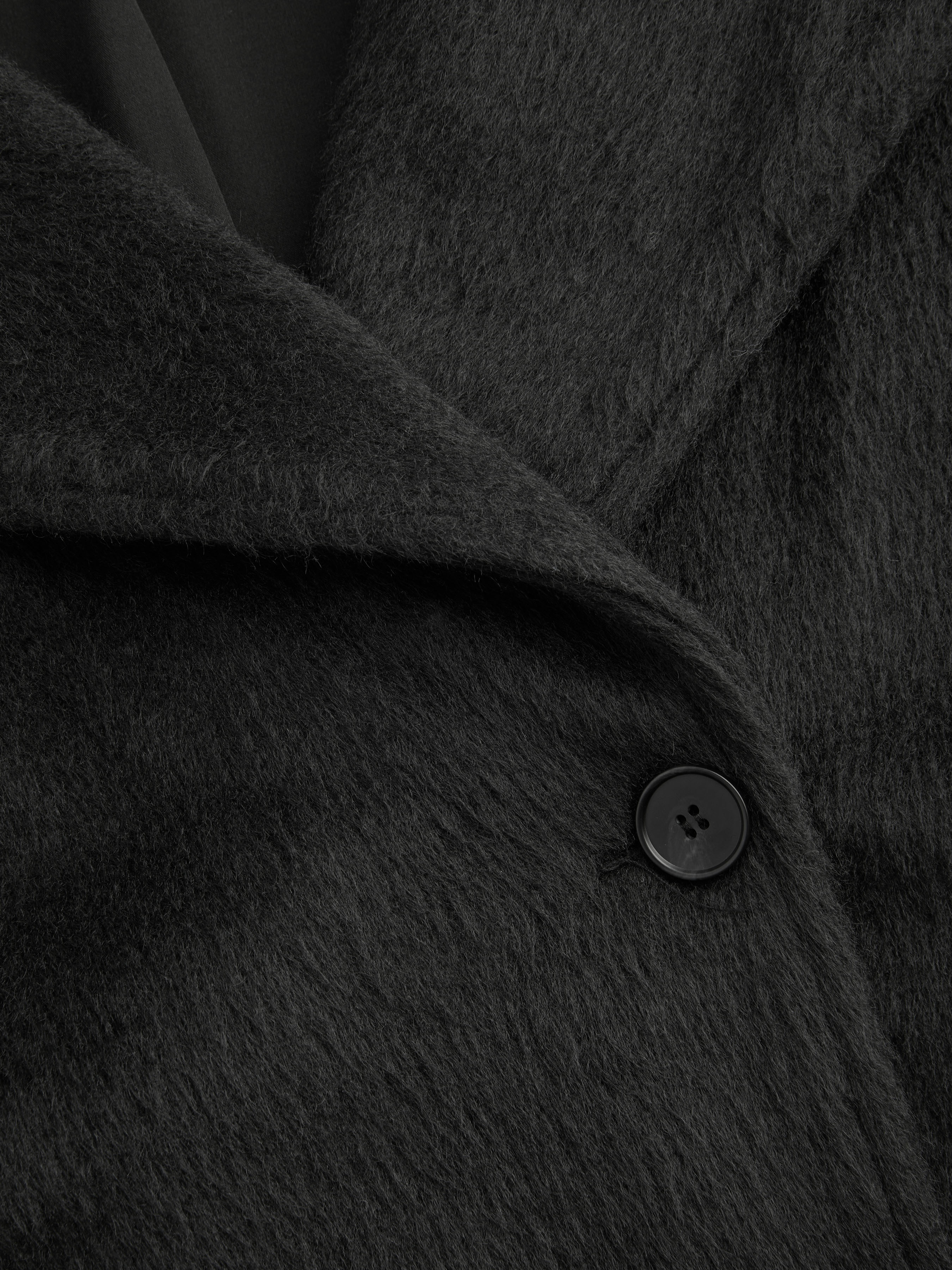 Wool-look Funnel Neck Long Sleeve Oversized Jacket