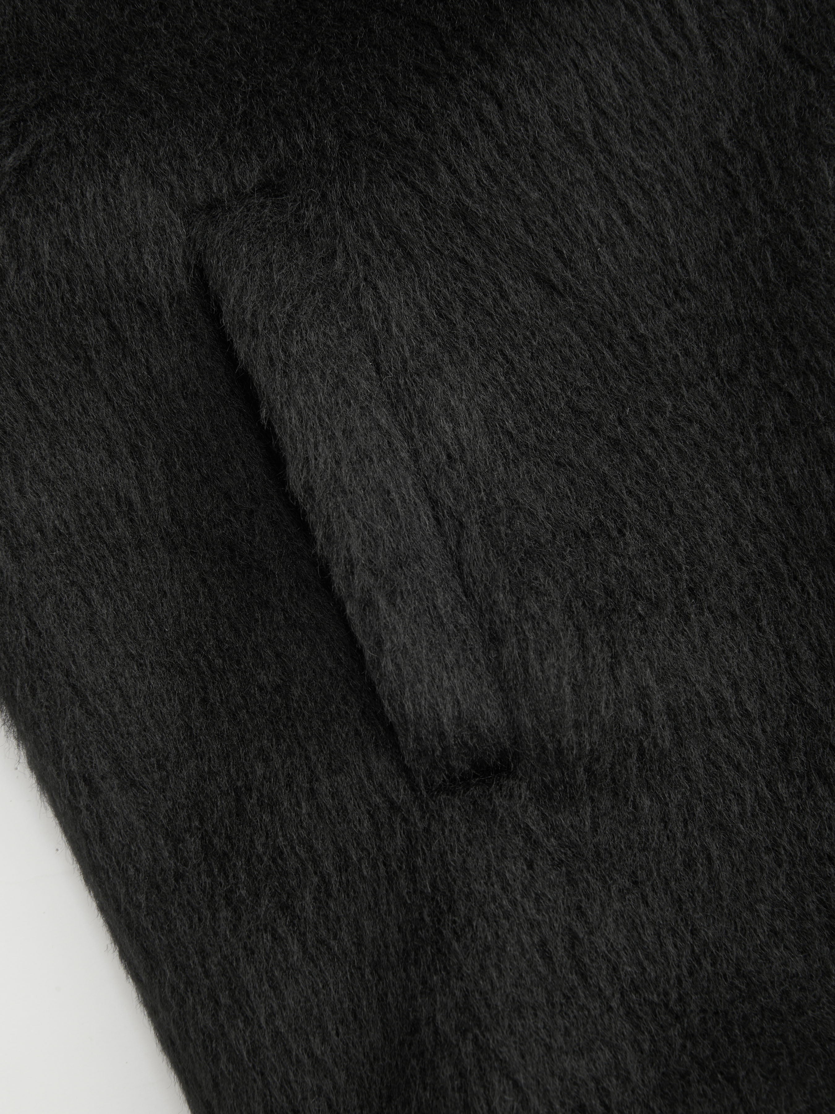 Wool-look Funnel Neck Long Sleeve Oversized Jacket