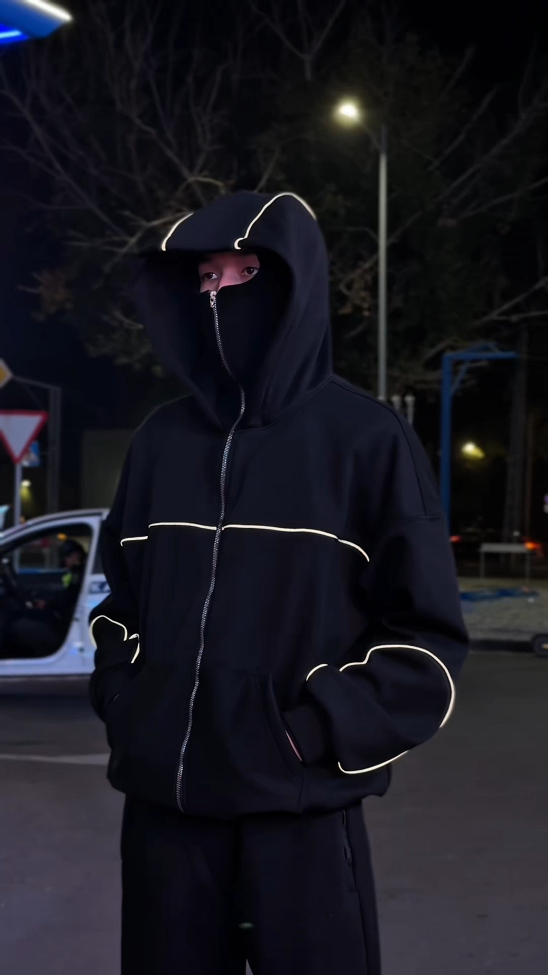 Reflective Zip Hoodie