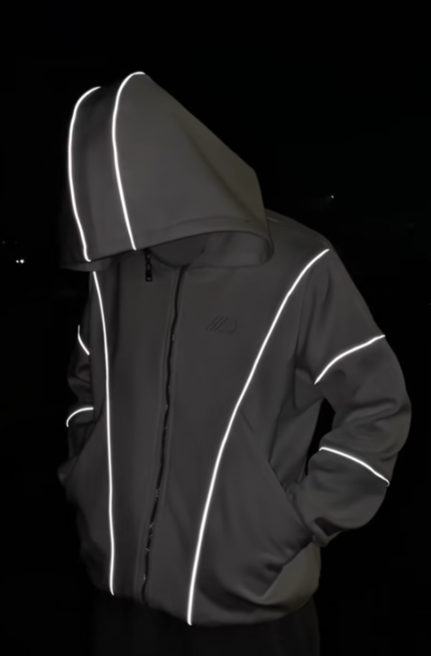 Reflective Zip Hoodie