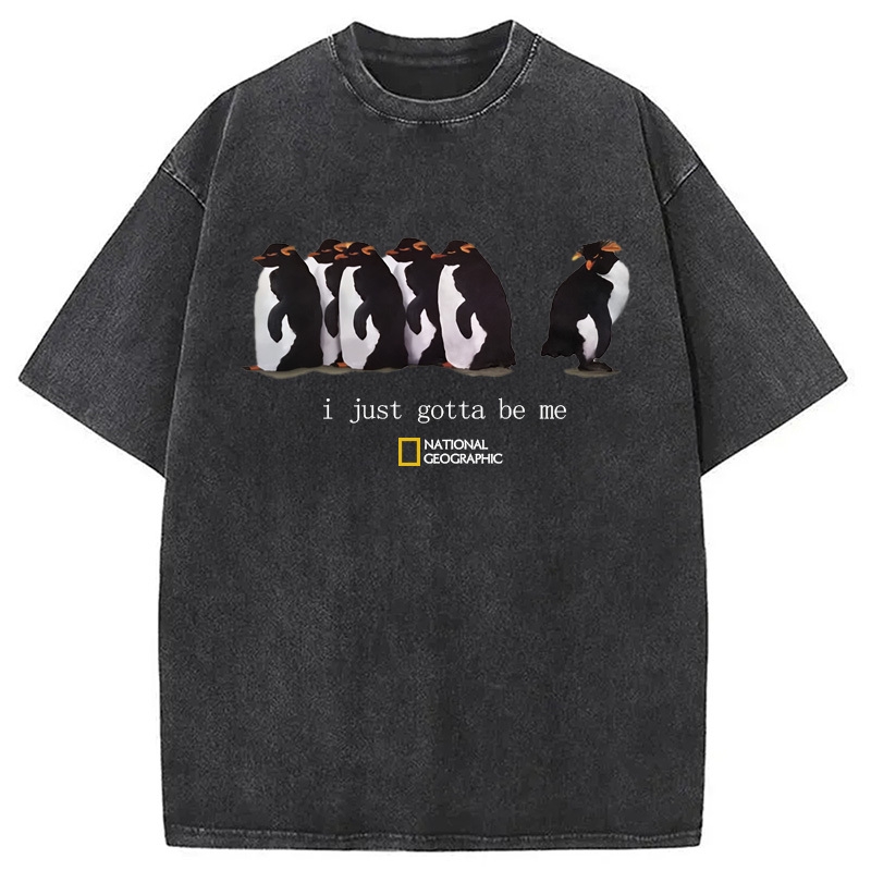I Just Gotta Be Me Penguins Washed T-Shirt
