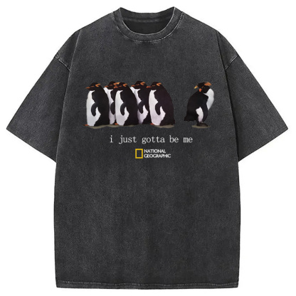 I Just Gotta Be Me Penguins Washed T-Shirt