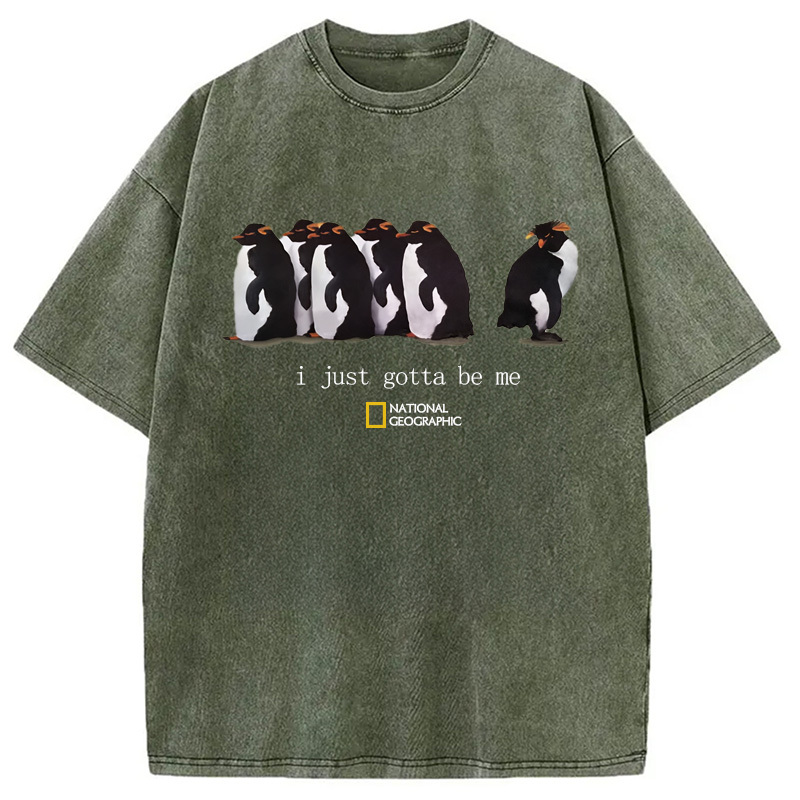 I Just Gotta Be Me Penguins Washed T-Shirt