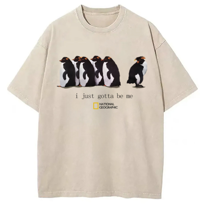 I Just Gotta Be Me Penguins Washed T-Shirt