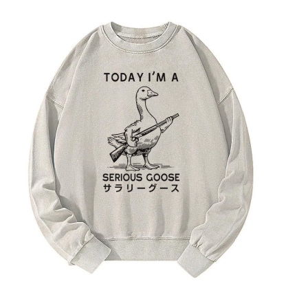Serious Stupid Goose Washed Sweatshirt