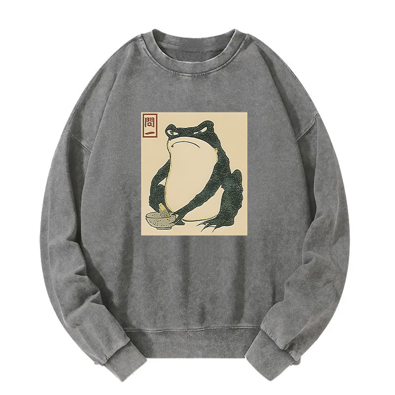 Matsumoto Hoji Japanese Frog Washed Sweatshirt