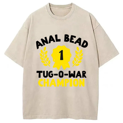 Bead Tug O War Champion Funny Washed T-Shirt