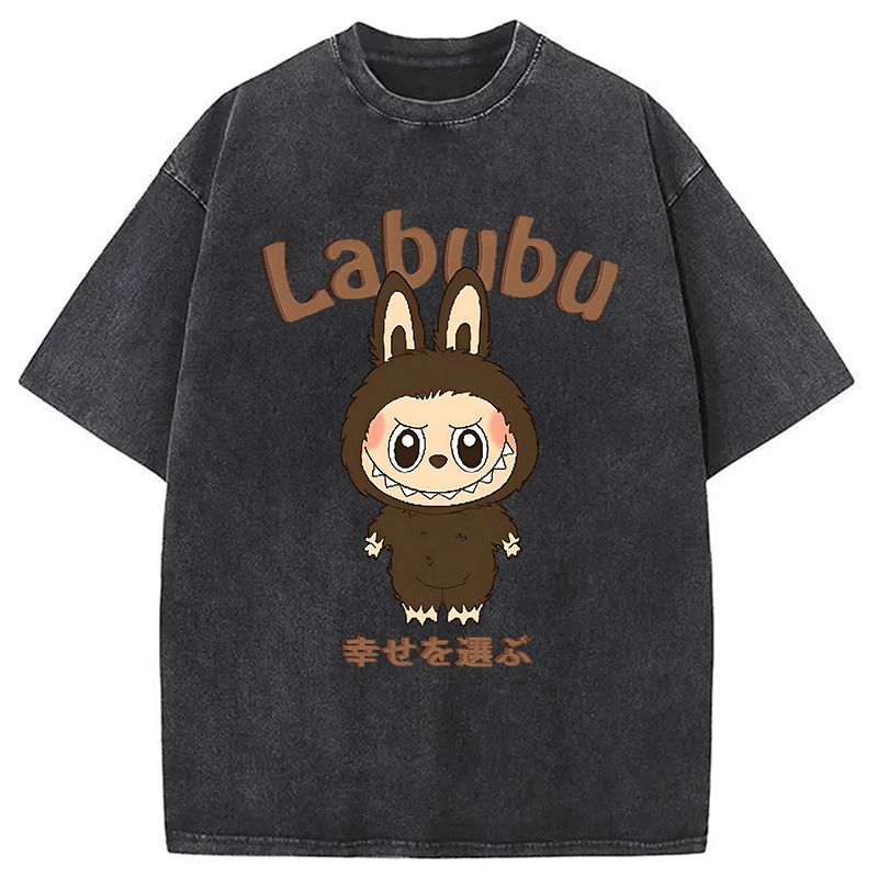 Labubu Cute Vintage Japanese Washed T-Shirt