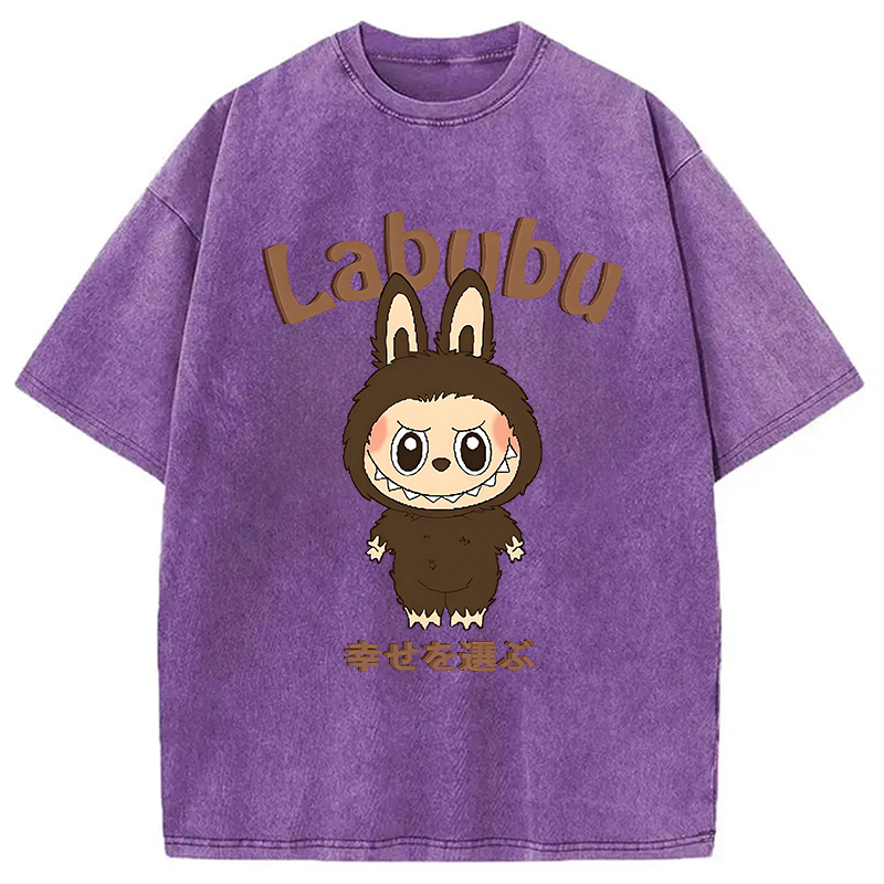 Labubu Cute Vintage Japanese Washed T-Shirt