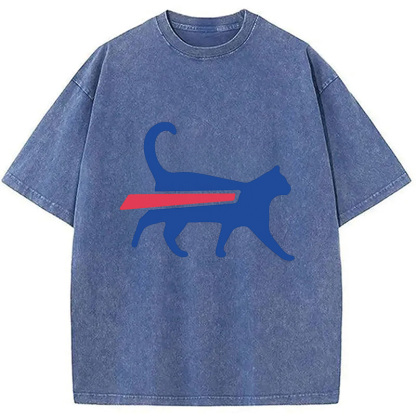 Cat-Bills is Buffalo Bills Funny Meme Washed T-Shirt