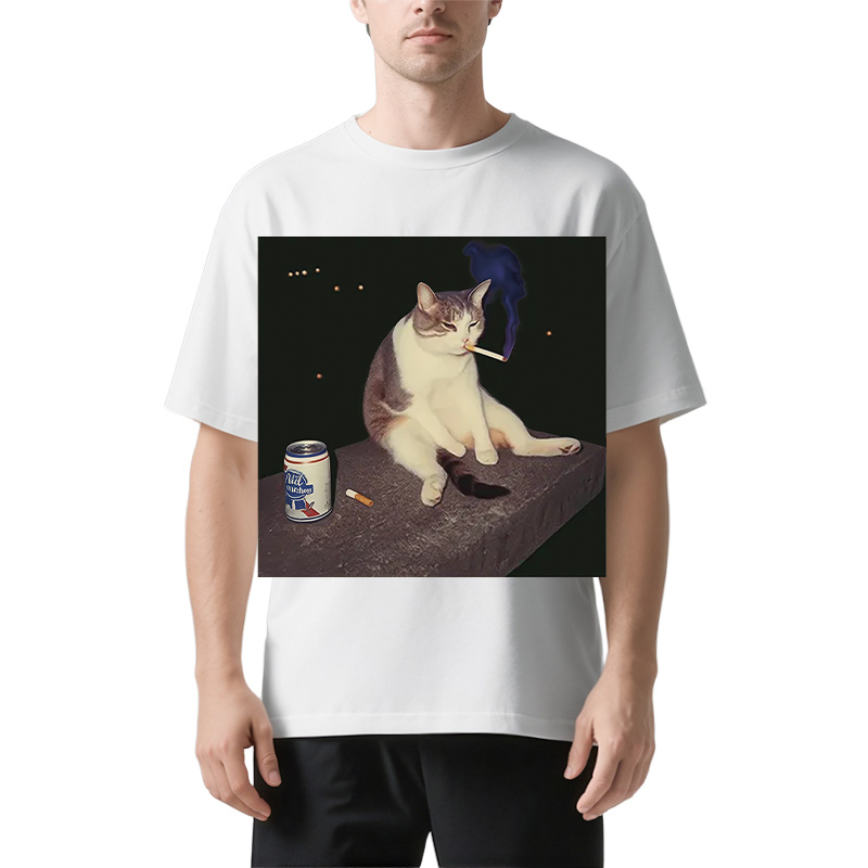 Cigarette Kitten Funny Smoking Cat Meme Classic T-Shirt