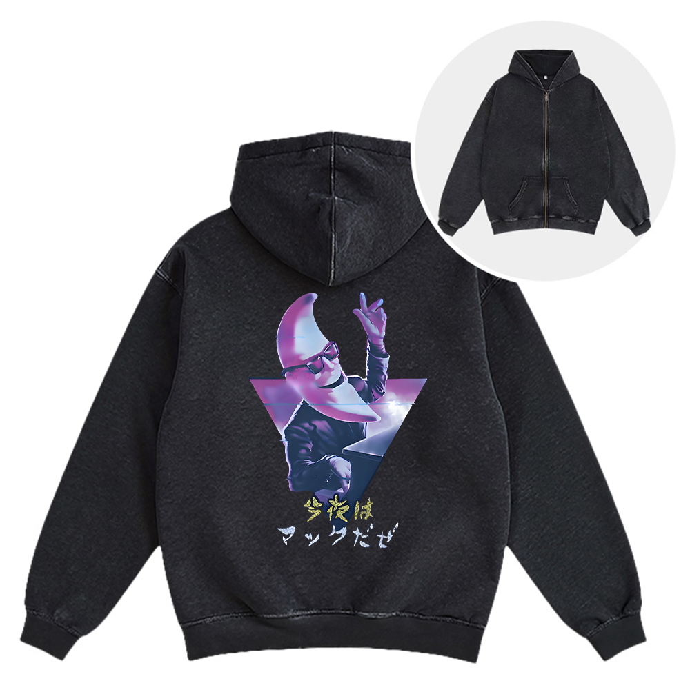 Make it Mac Tonight Vaporwave Washed Zip Hoodie