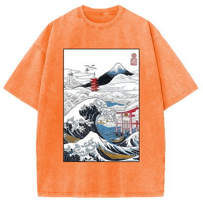 Snowy Japan Washed T-Shirt