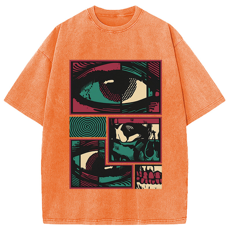 Facial Fragments Washed T-Shirt