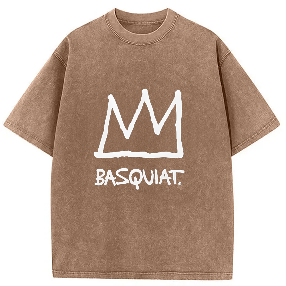Jean Michel Basquiat Crown Washed T-Shirt