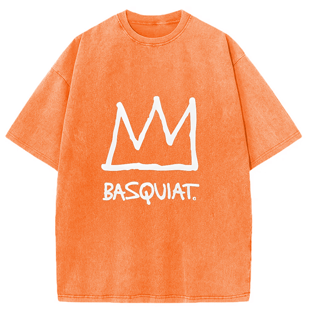 Jean Michel Basquiat Crown Washed T-Shirt