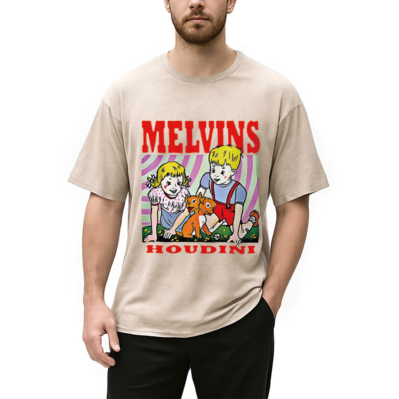 Melvins Houdini Metal Rock Band Washed T-Shirt