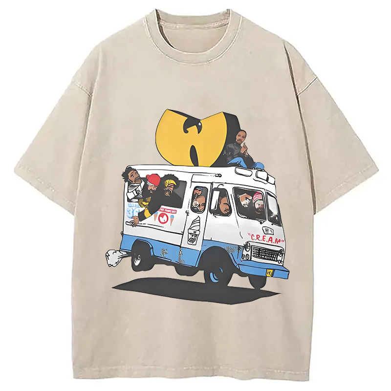 Wu Tang Retro Hip Hop Washed T-Shirt