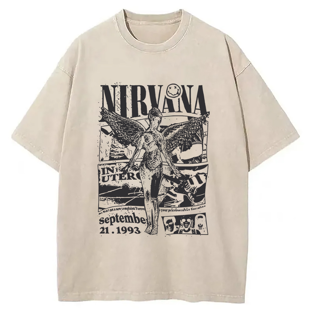 Nirvana In Utero Tour 1993 Washed T-Shirt