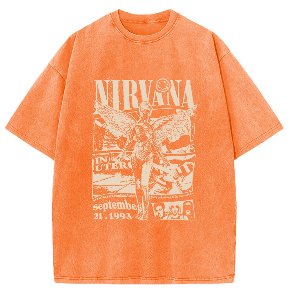 Nirvana In Utero Tour 1993 Washed T-Shirt