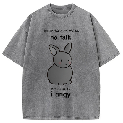 No Talk I Angy Washed T-Shirt