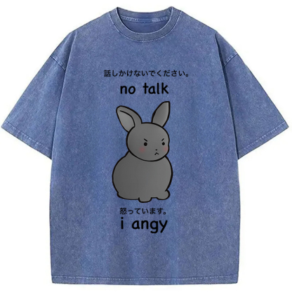 No Talk I Angy Washed T-Shirt