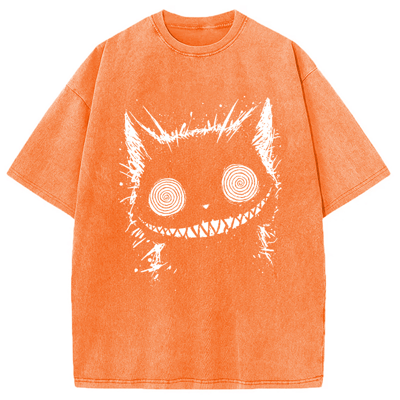 Creepy Cheshire Cat Washed T-Shirt
