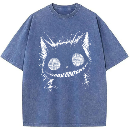 Creepy Cheshire Cat Washed T-Shirt