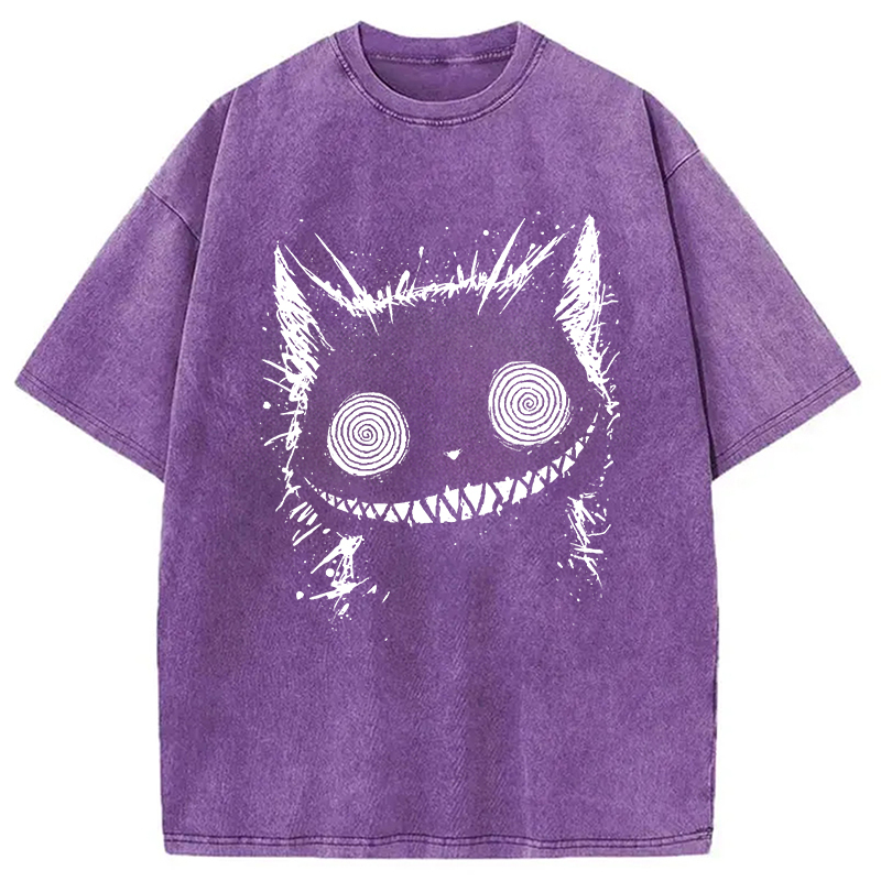 Creepy Cheshire Cat Washed T-Shirt