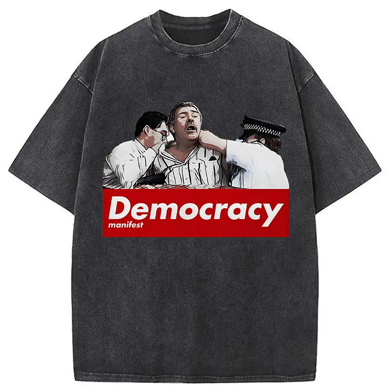 This Is Democracy Manifest Washed T-Shirt