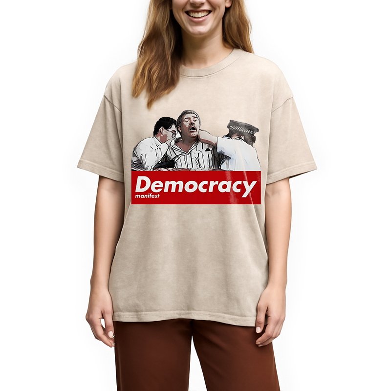 This Is Democracy Manifest Washed T-Shirt