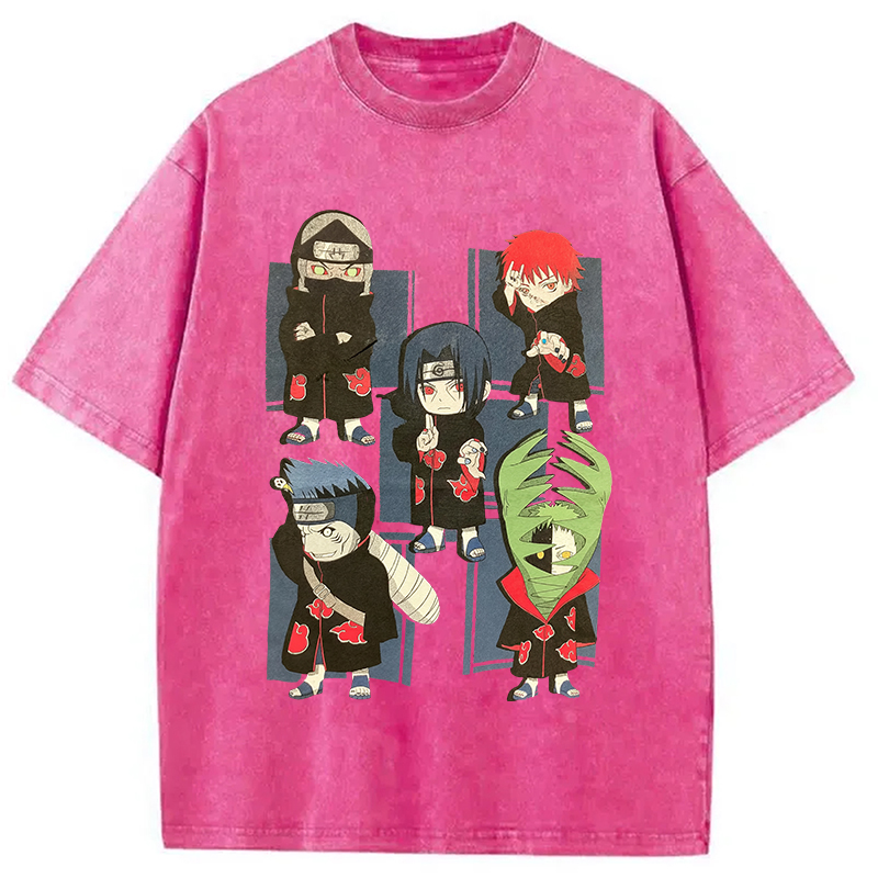 Japanese Anime Chibi Washed T-Shirt