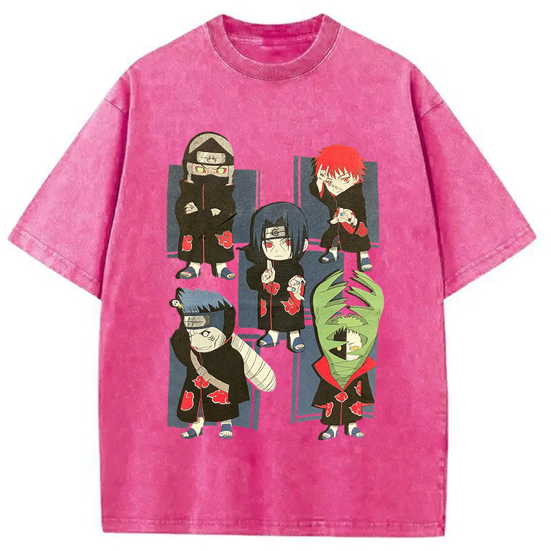 Japanese Anime Chibi Washed T-Shirt