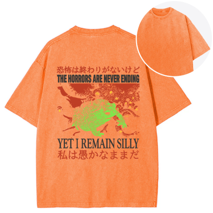 The Horrors are Never Ending Back Washed T-Shirt