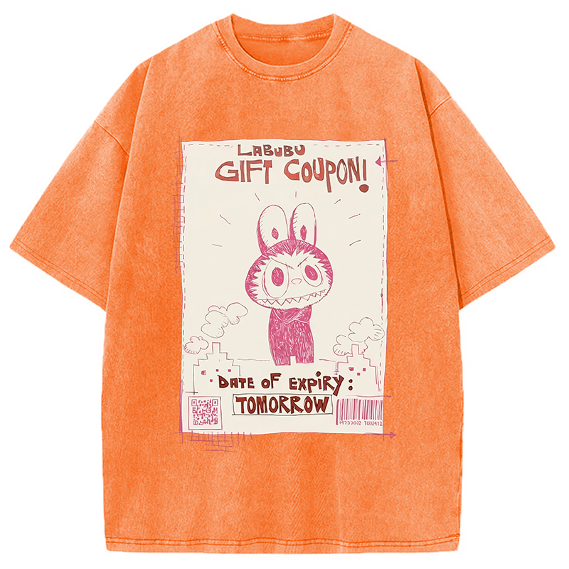 Vintage Labubu Graffiti Washed T-Shirt