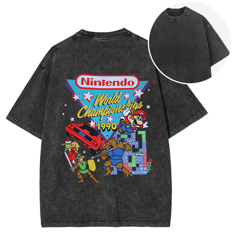 Nintendo 1990 World Championships Back Washed T-Shirt