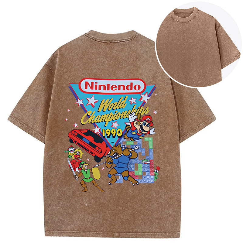 Nintendo 1990 World Championships Back Washed T-Shirt