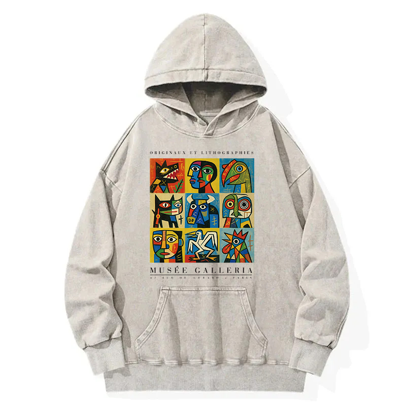 Colorful Totems Washed Hoodie
