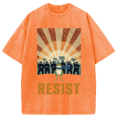 Portland Frog Protest Washed T-Shirt