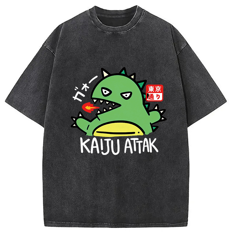 Kaiju Attack Washed T-Shirt